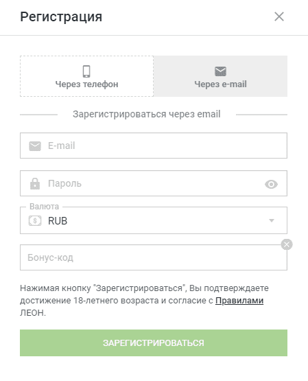 O formulário em que o usuário deve preencher seus dados